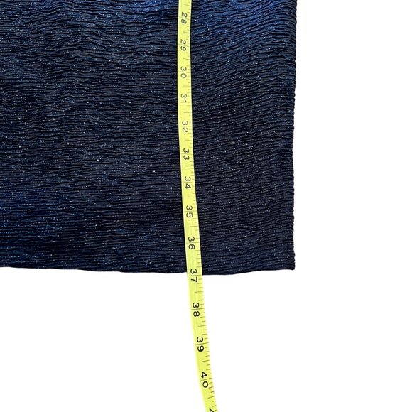 Eliza J NWT Navy Blue Sleeveless Ruched Cutout Keyhole Neck Sparkle Dress Size 4 - Picture 6 of 10